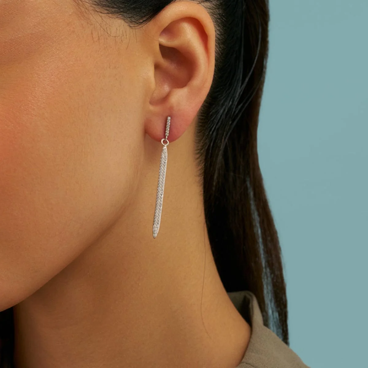 92.5 Silver Earring 180599 - Image 2