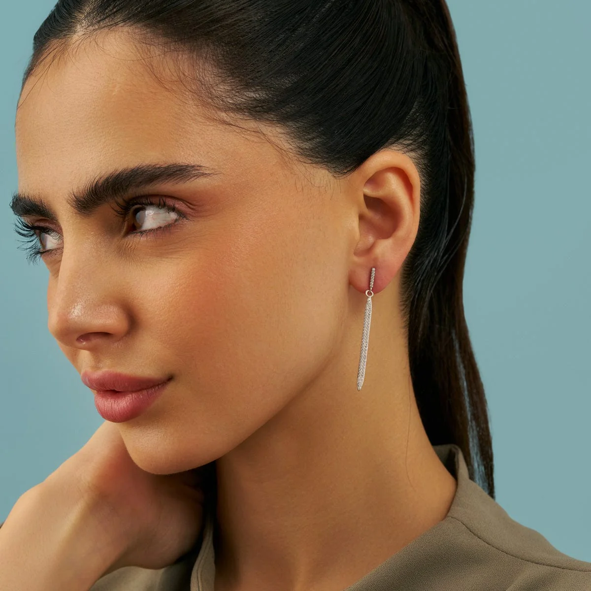 92.5 Silver Earring 180599 - Image 3