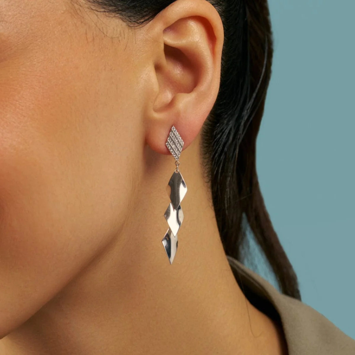 92.5 Silver Earring 180741 - Image 2