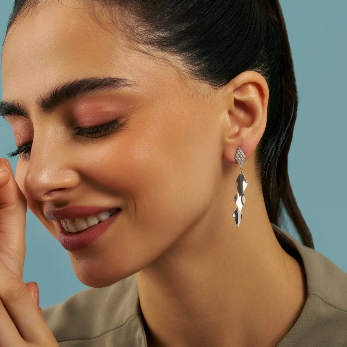 92.5 Silver Earring 180741 - Image 3