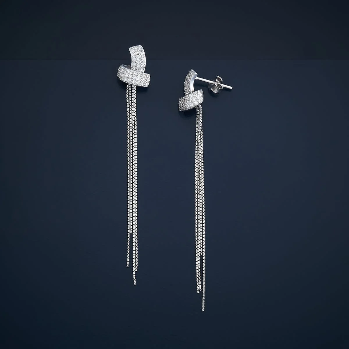 92.5 Silver Earring 183088 - Image 3