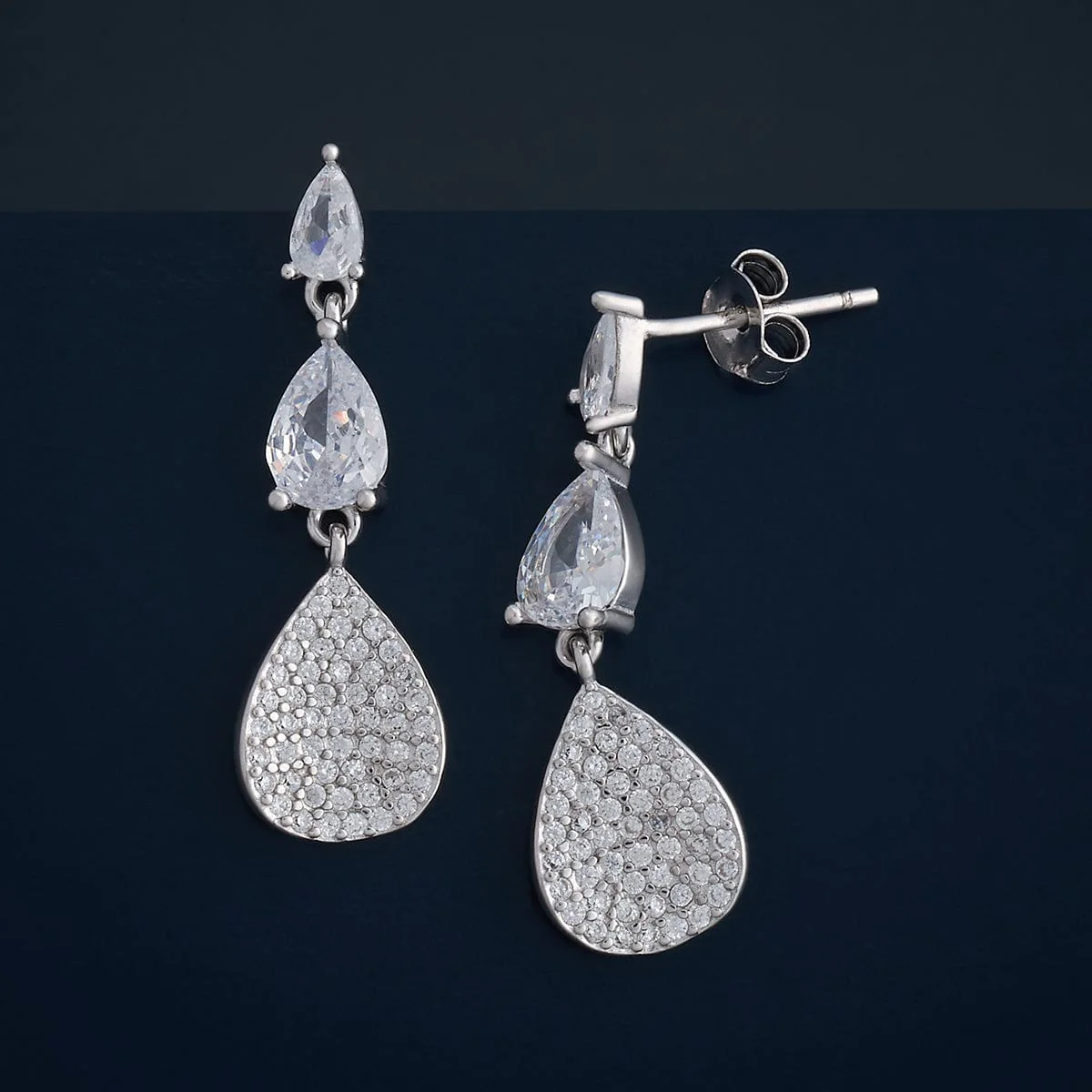 92.5 Silver Earring 183121 - Image 4