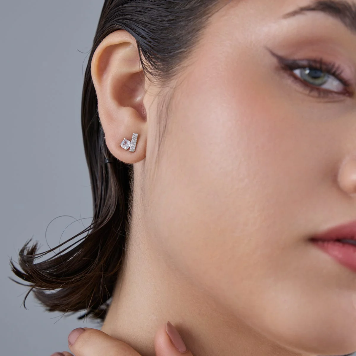 92.5 Silver Earring 183175 - Image 3