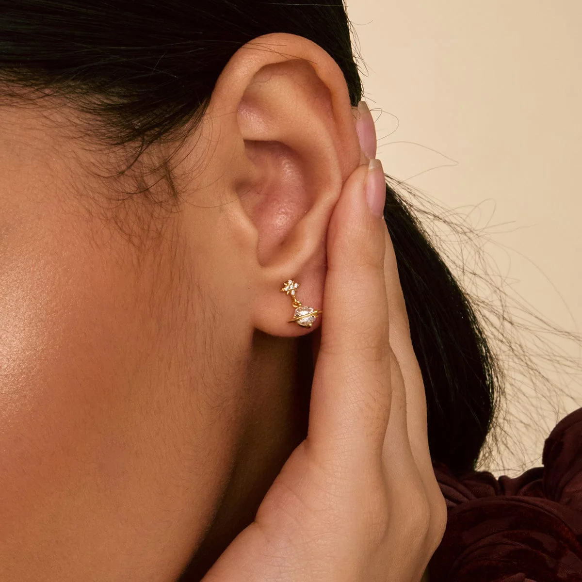 92.5 Silver Earring 194319 - Image 3