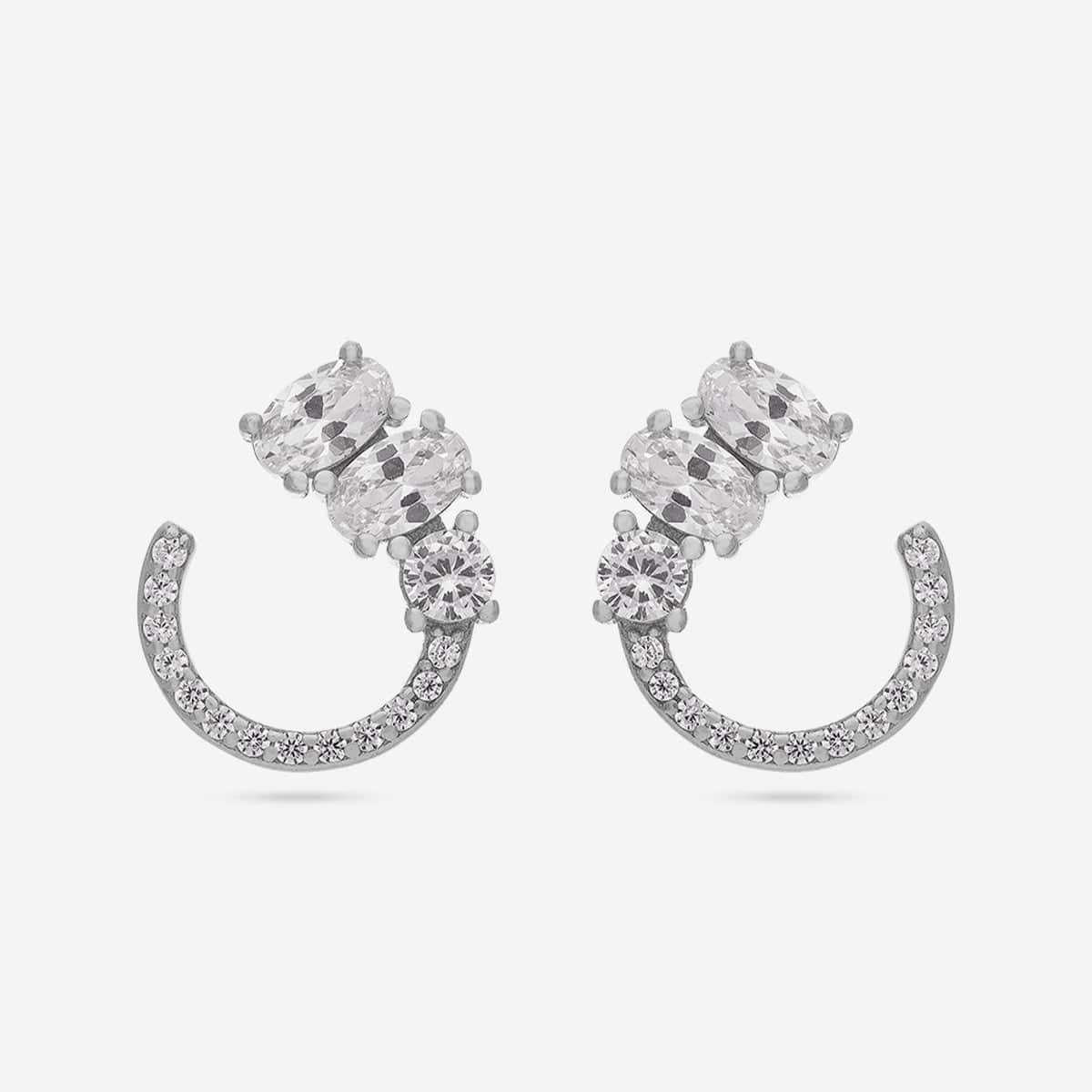 92.5 Silver Earring 194336 - Image 4