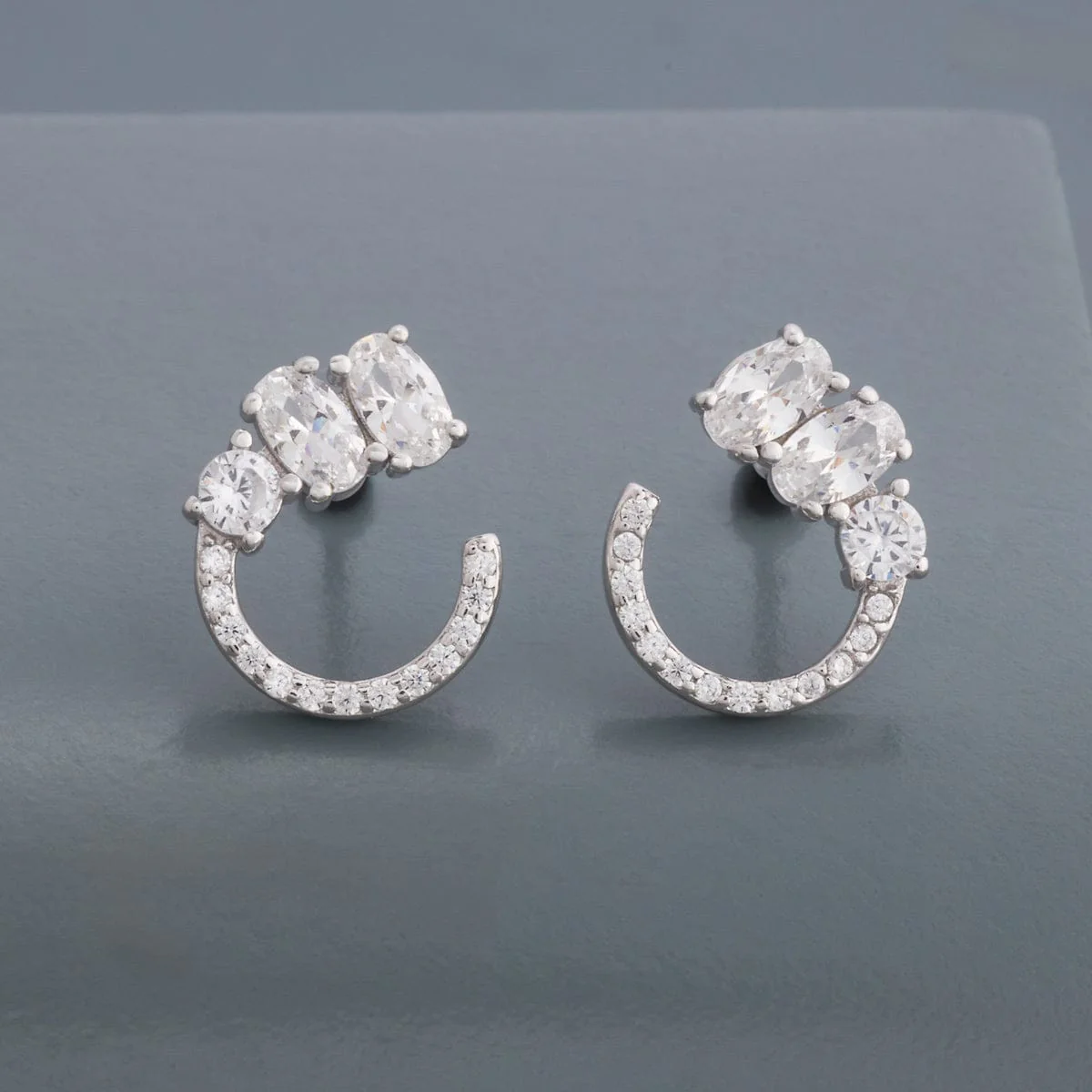 92.5 Silver Earring 194336 - Image 5