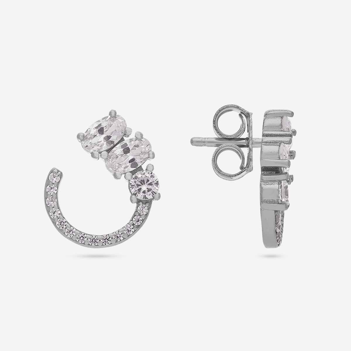 92.5 Silver Earring 194336 - Image 8