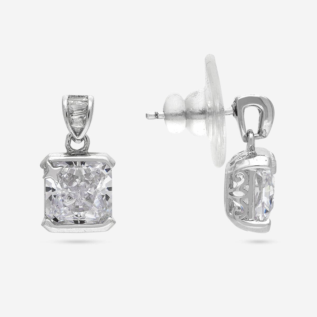 92.5 Silver Earring 194473 - Image 3