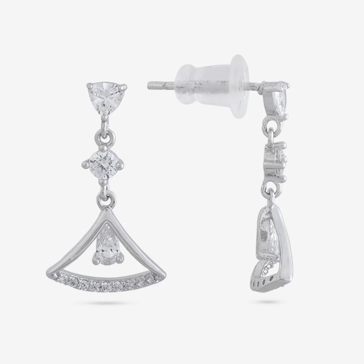92.5 Silver Earring 194749 - Image 7