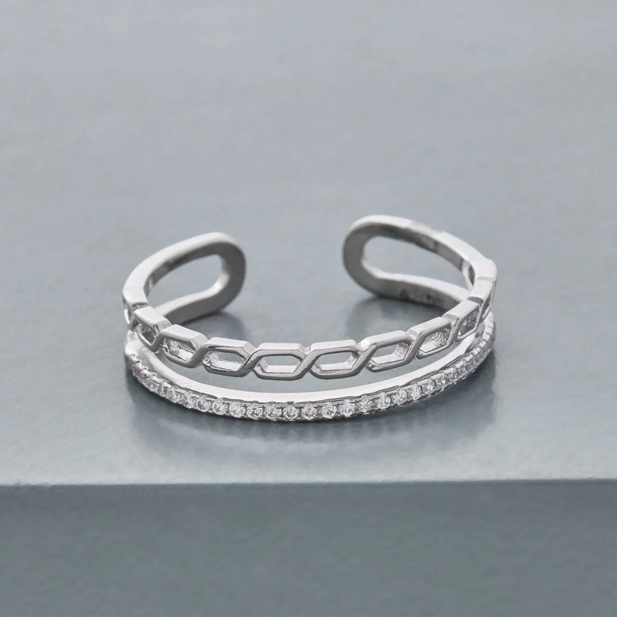 92.5 Silver Finger Ring 194129 - Image 6