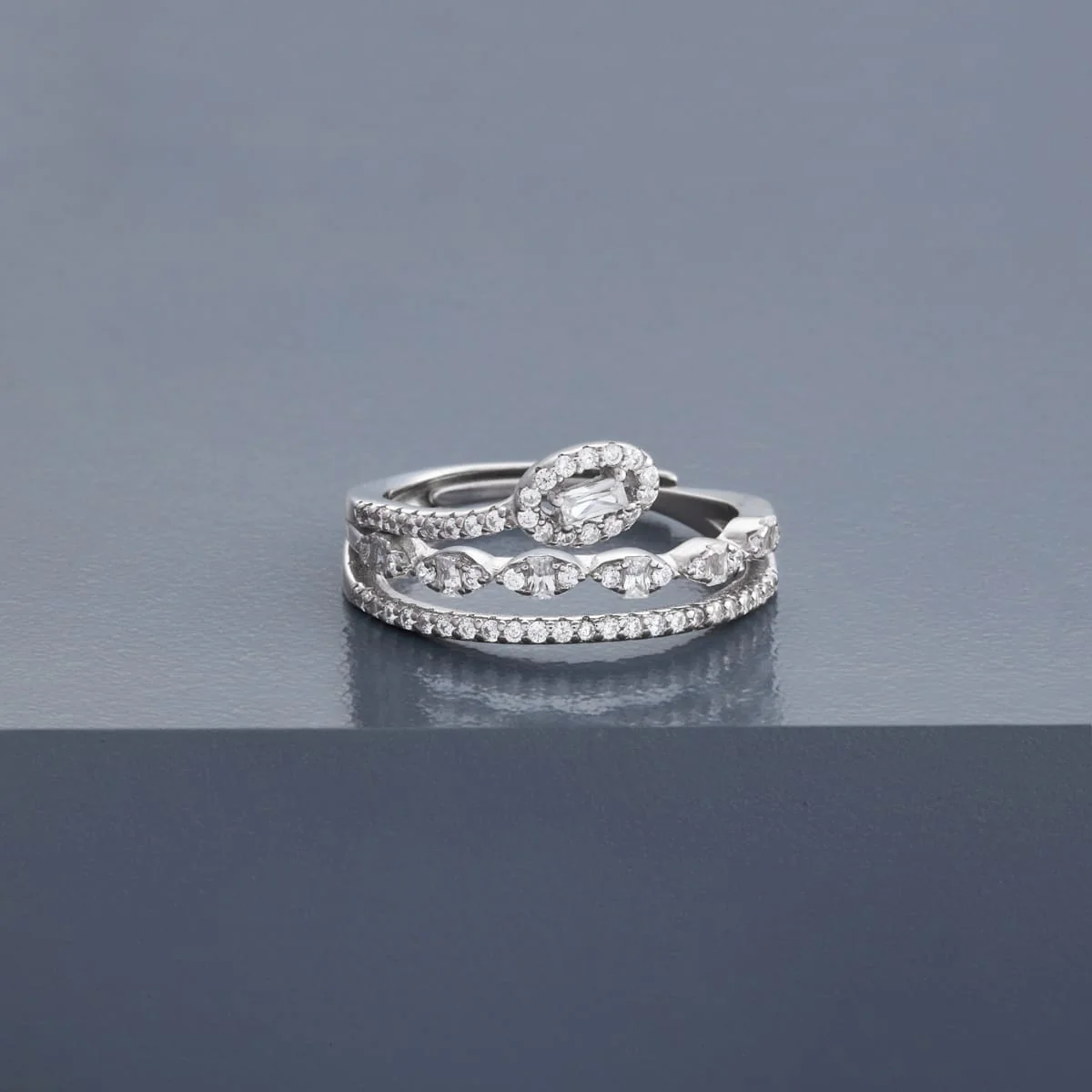 92.5 Silver Finger Ring 194839 - Image 6