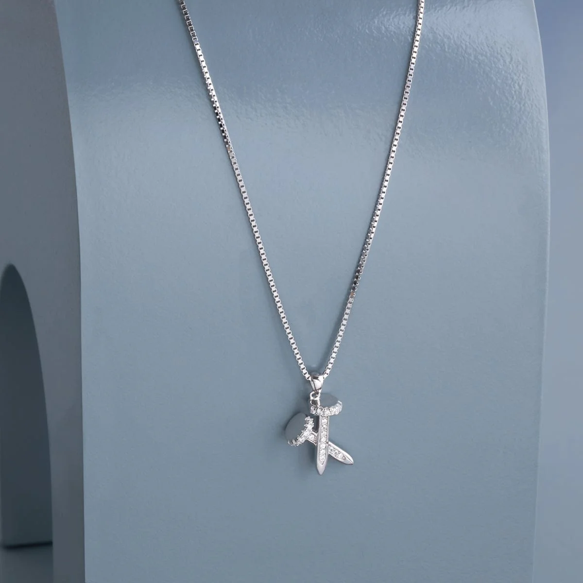 92.5 Silver Pendant with Chain 191486 - Image 2