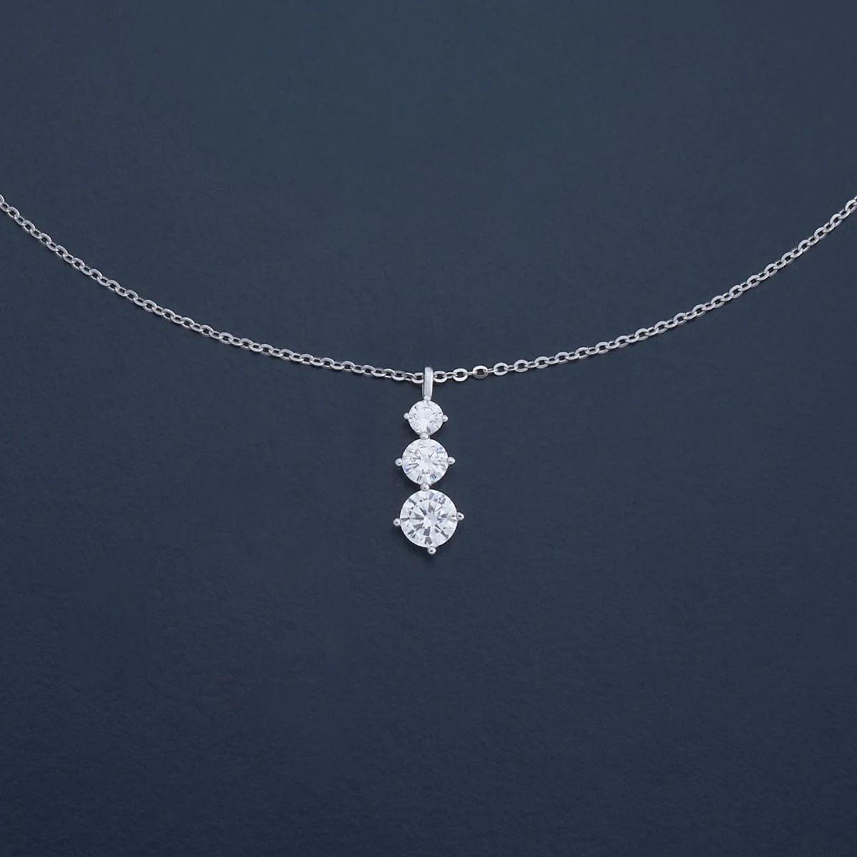 92.5 Silver Pendant with Chain and Earring Set 180978 - Image 2