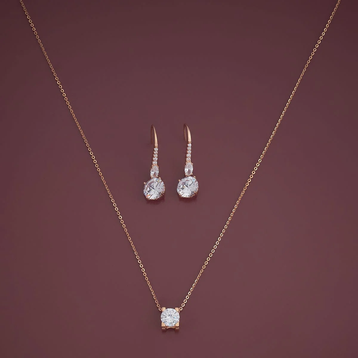 92.5 Silver Pendant with Chain and Earring Set 180981 - Image 6