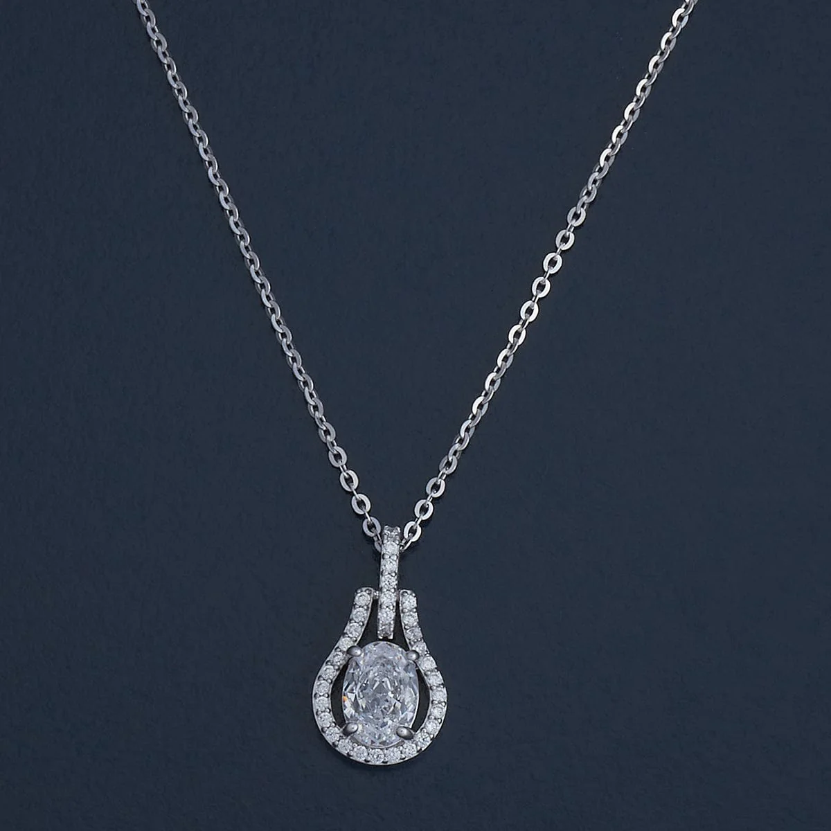 92.5 Silver Pendant with Chain and Earring Set 180986 - Image 2