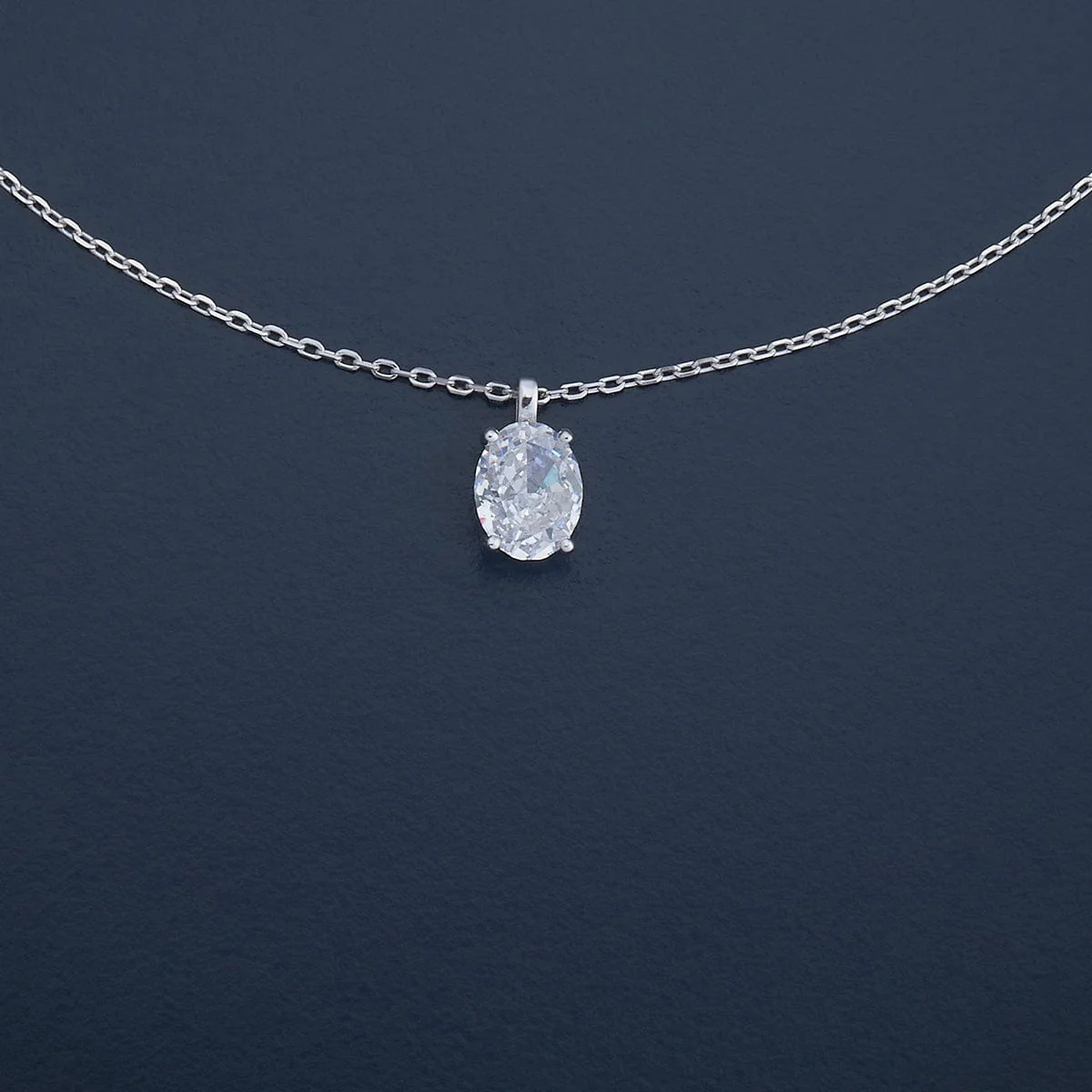 92.5 Silver Pendant with Chain and Earring Set 180988 - Image 2