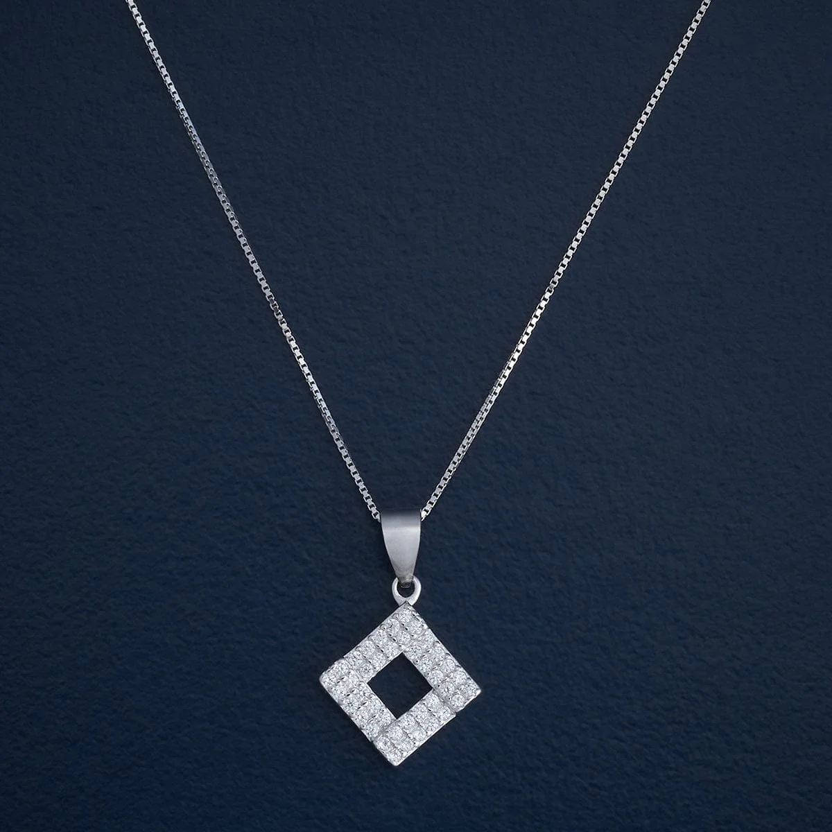 92.5 Silver Pendant with Chain and Earring Set 182933 - Image 2