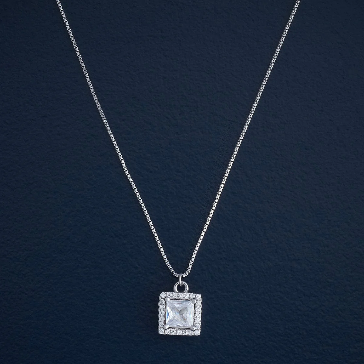 92.5 Silver Pendant with Chain and Earring Set 182942 - Image 2