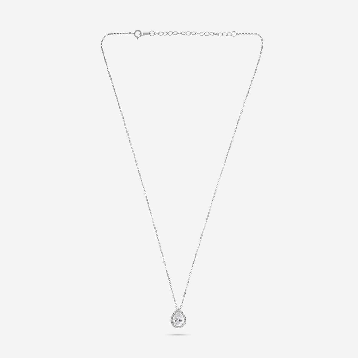 92.5 Silver Pendant with Chain and Earring Set 188213 - Image 4