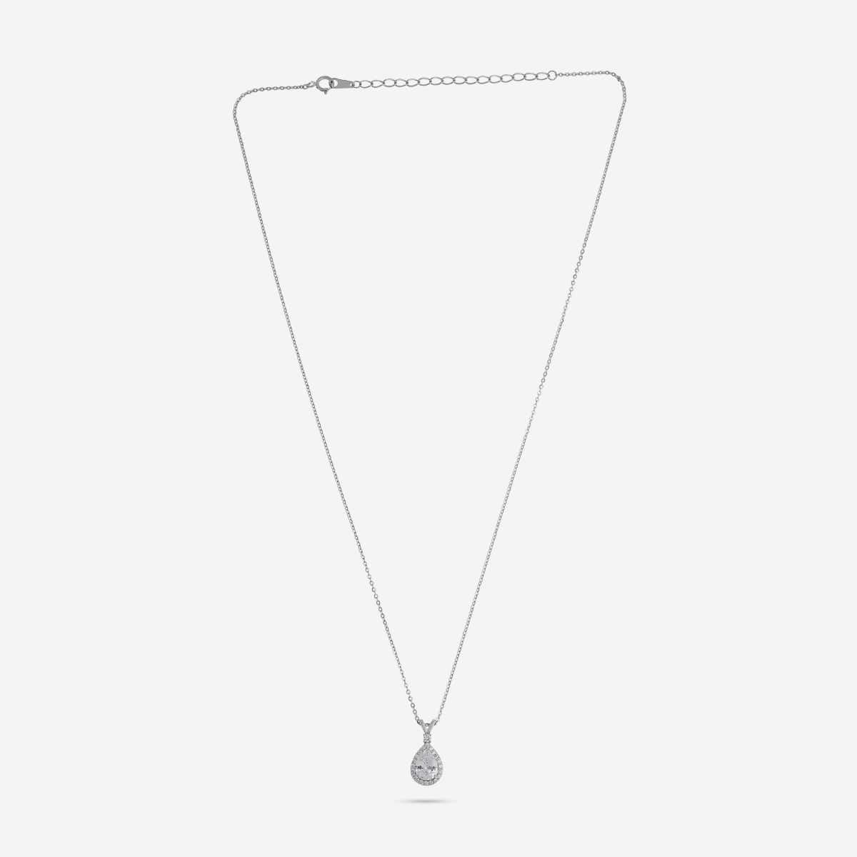92.5 Silver Pendant with Chain and Earring Set 188215 - Image 4