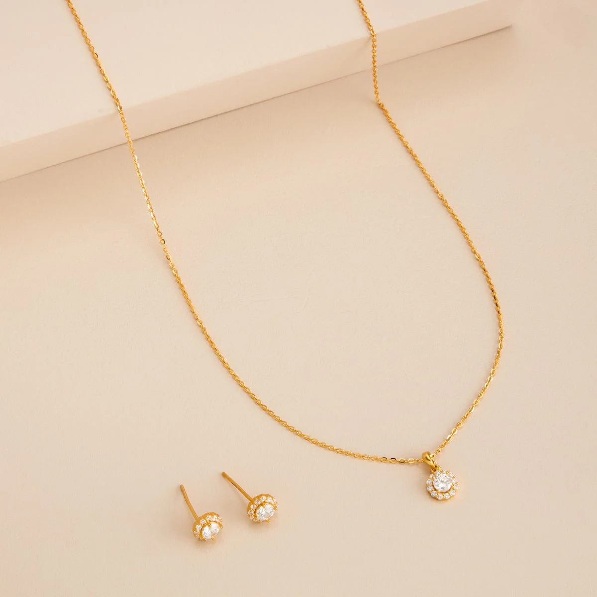 92.5 Silver Pendant With Chain and Earring Set 188231 - Image 2