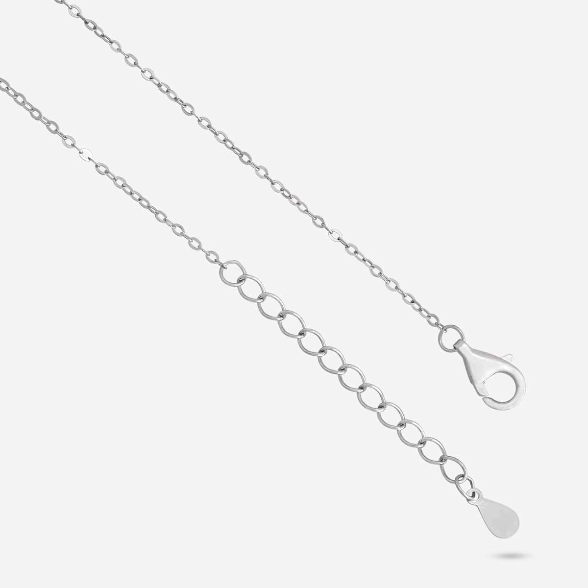 92.5 Silver Pendant With Chain and Earring Set 191354 - Image 11