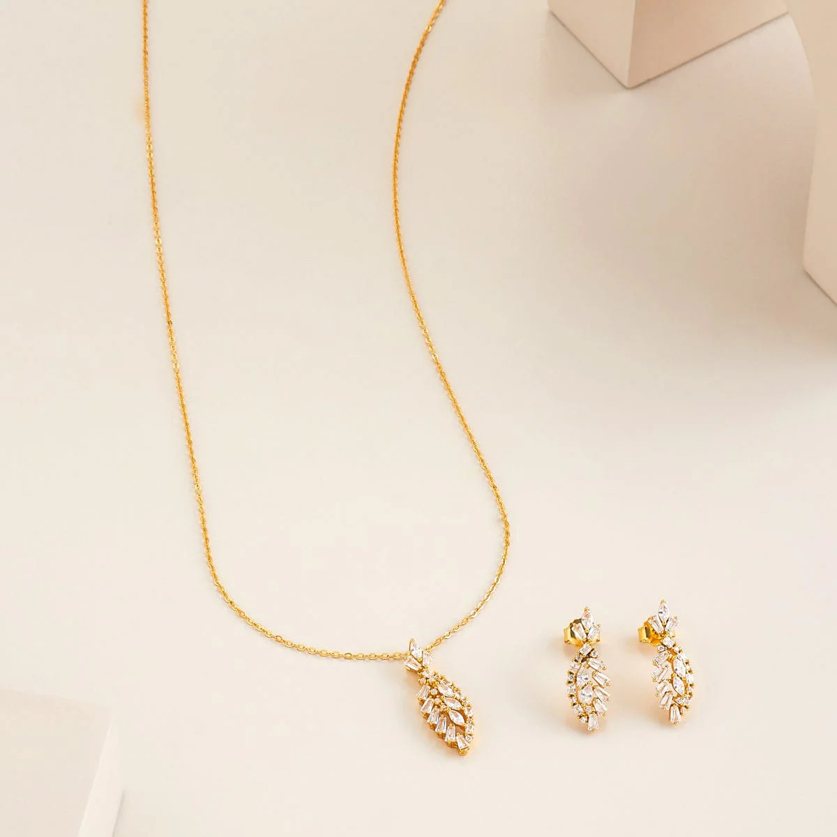 92.5 Silver Pendant With Chain and Earring Set 191354 - Image 2