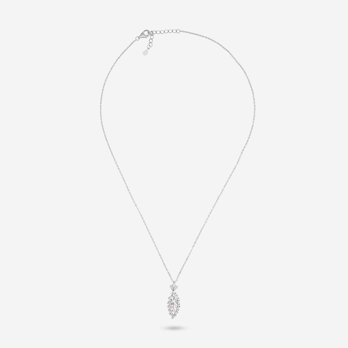 92.5 Silver Pendant With Chain and Earring Set 191354 - Image 9