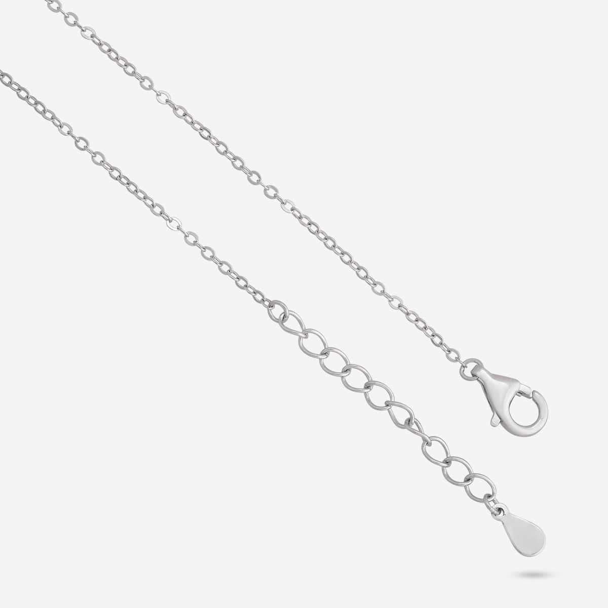 92.5 Silver Pendant With Chain and Earring Set 191360 - Image 11