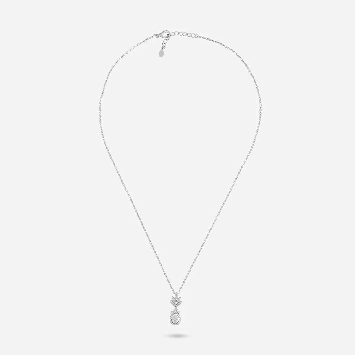 92.5 Silver Pendant With Chain and Earring Set 191360 - Image 9