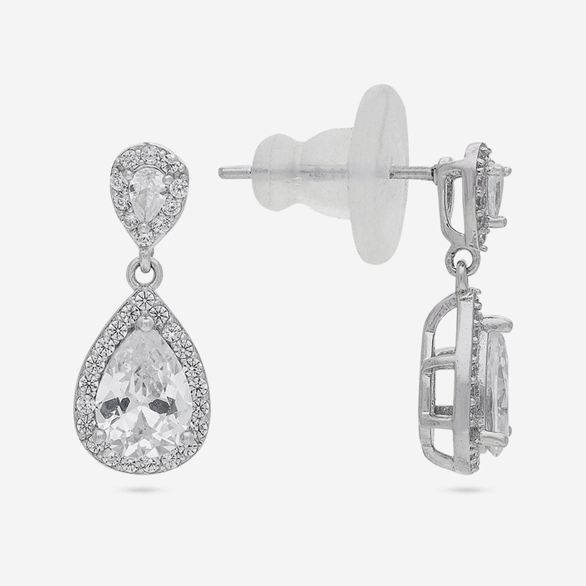 92.5 Silver Pendant With Chain and Earring Set 191388 - Image 10