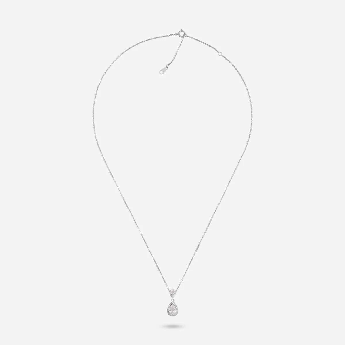 92.5 Silver Pendant With Chain and Earring Set 191388 - Image 9