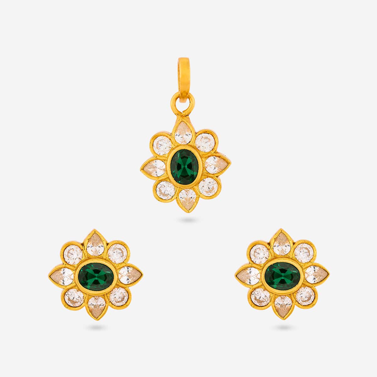 92.5 Silver Temple Pendant Earring 193847 - Image 5