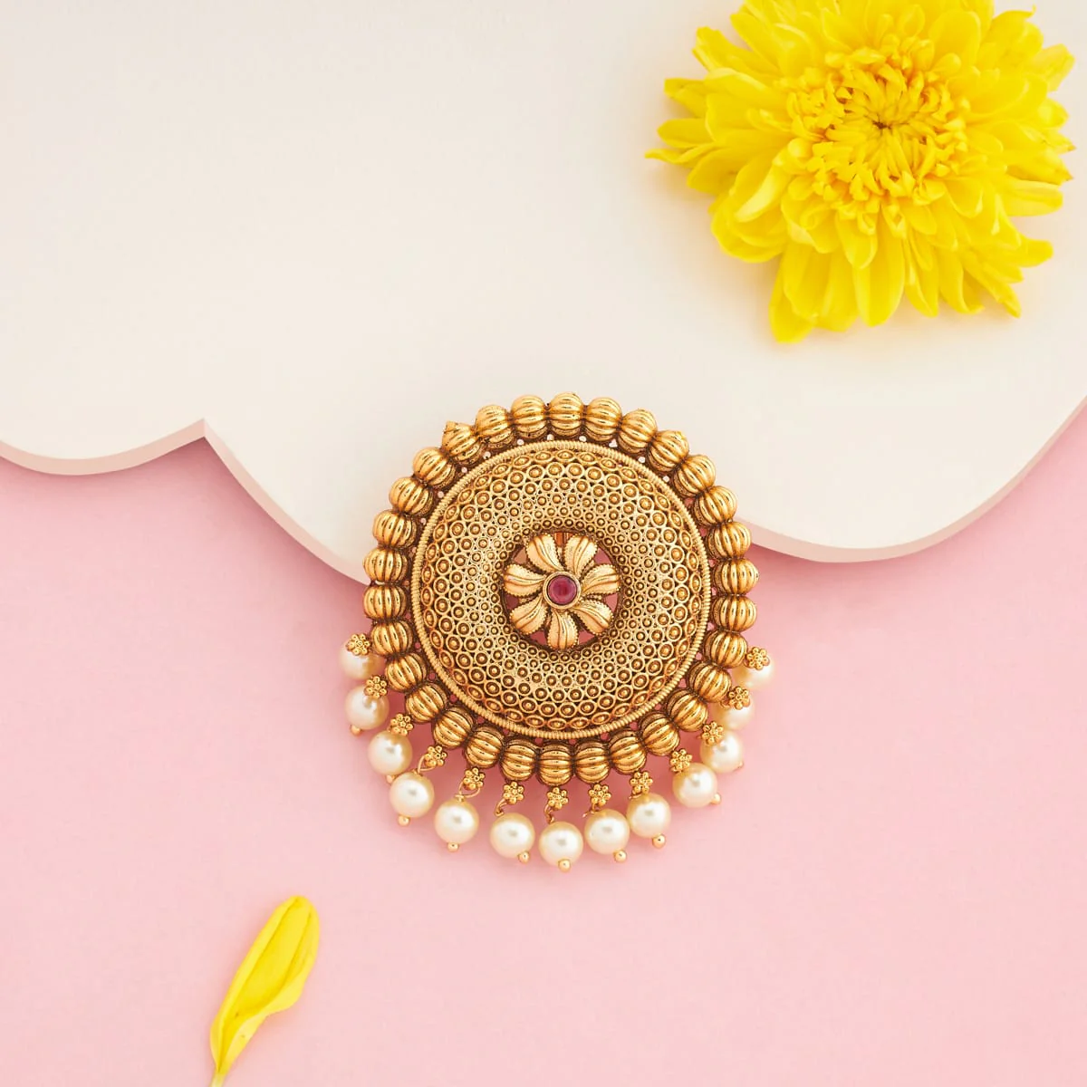 Antique Hair Brooch 201029 - Image 2