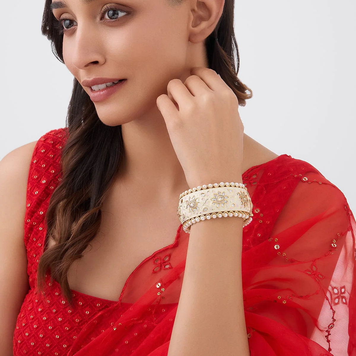 Kundan Bangle 164140 - Image 2
