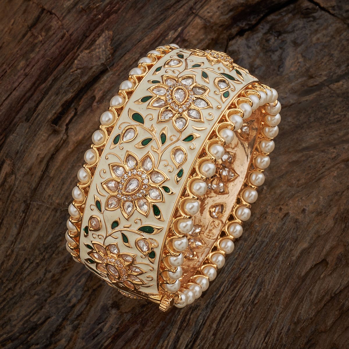 Kundan Bangle 164140 - Image 3