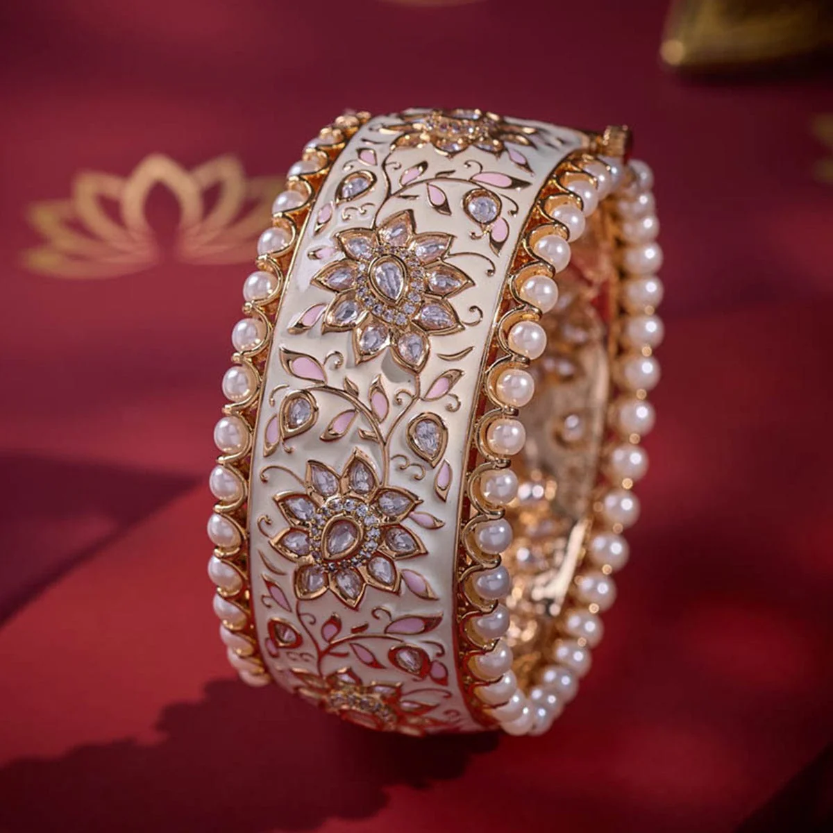 Kundan Bangle 164140 - Image 5