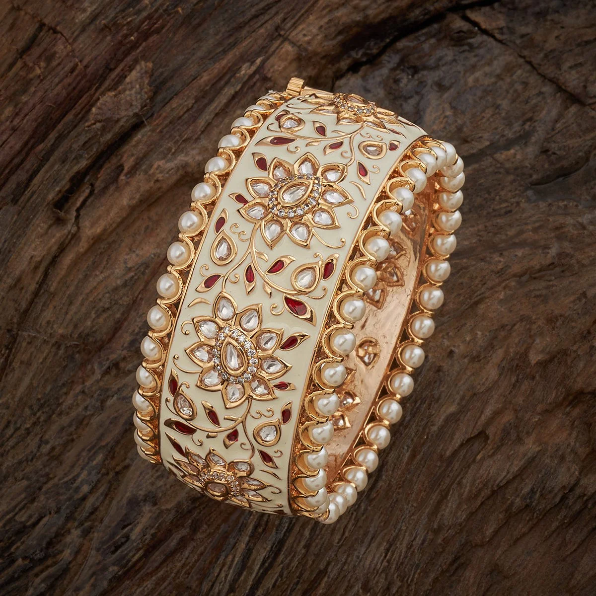 Kundan Bangle 164140 - Image 7