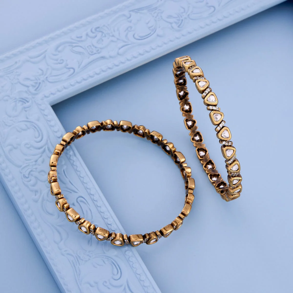 Kundan Bangle 166195 - Image 2