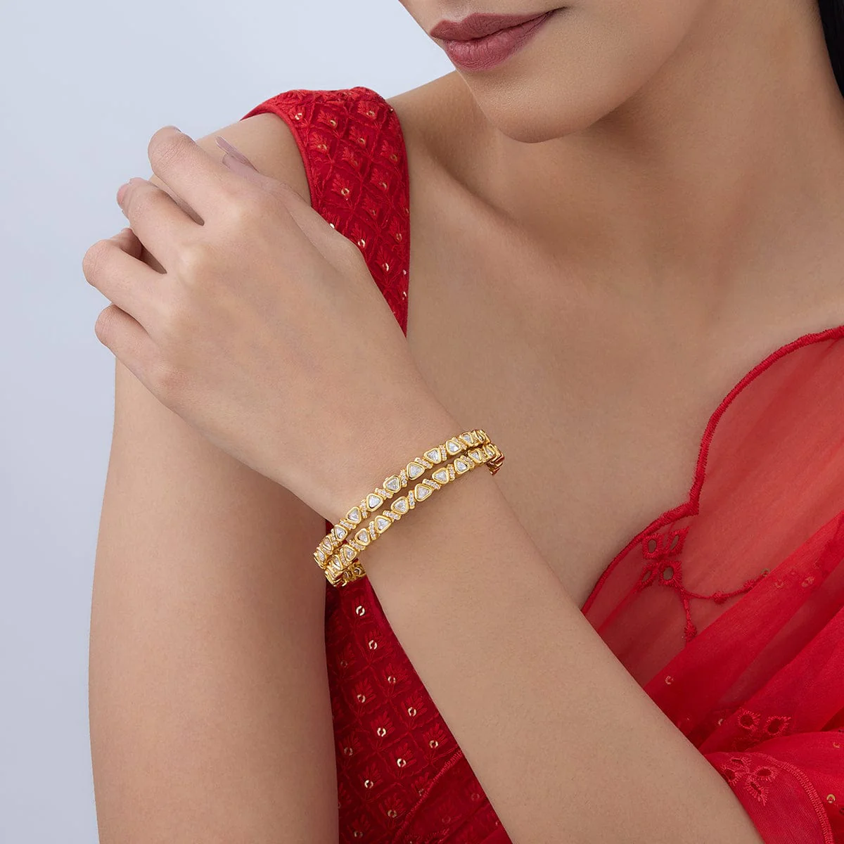 Kundan Bangle 166195 - Image 3