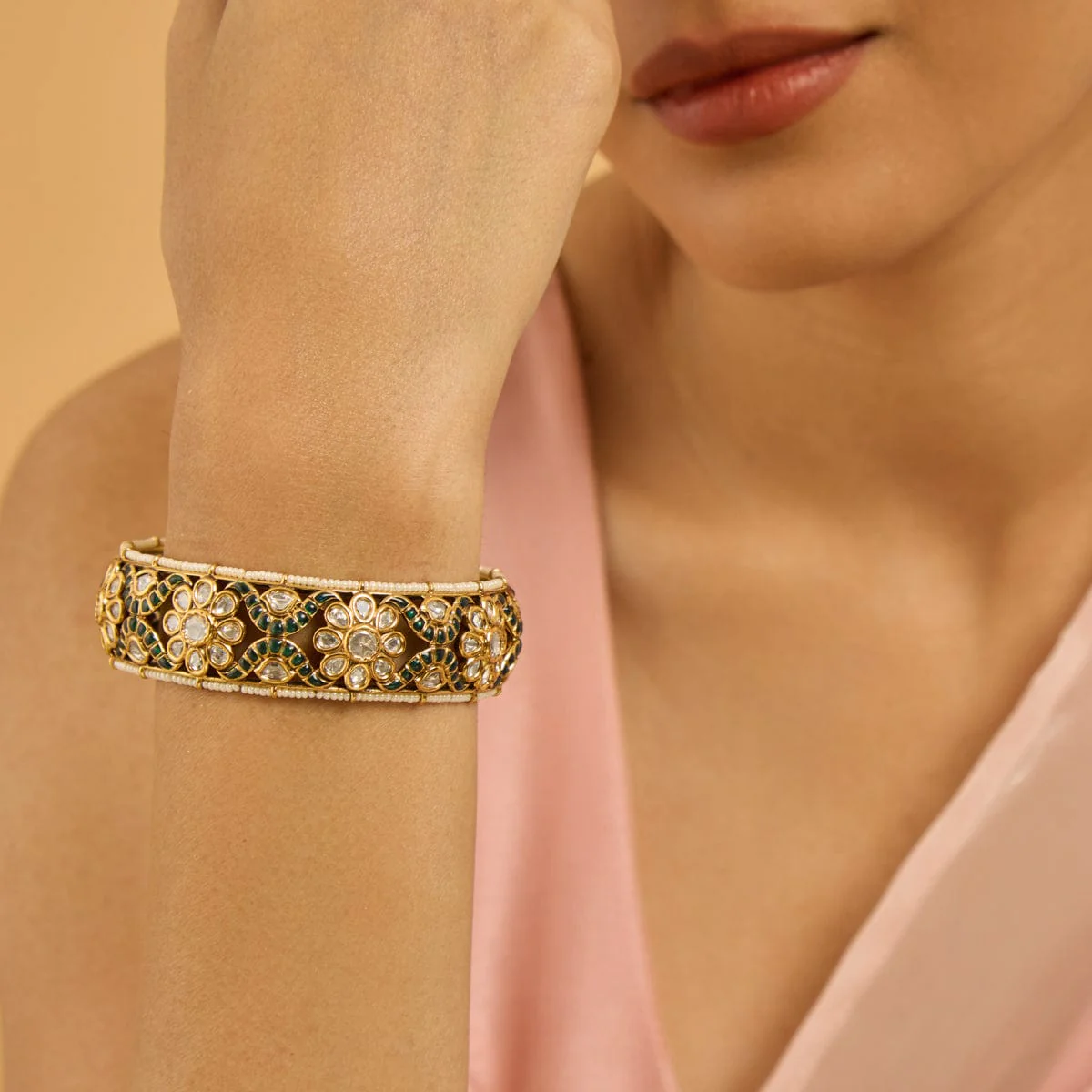 Kundan Bangle 178281 - Image 2