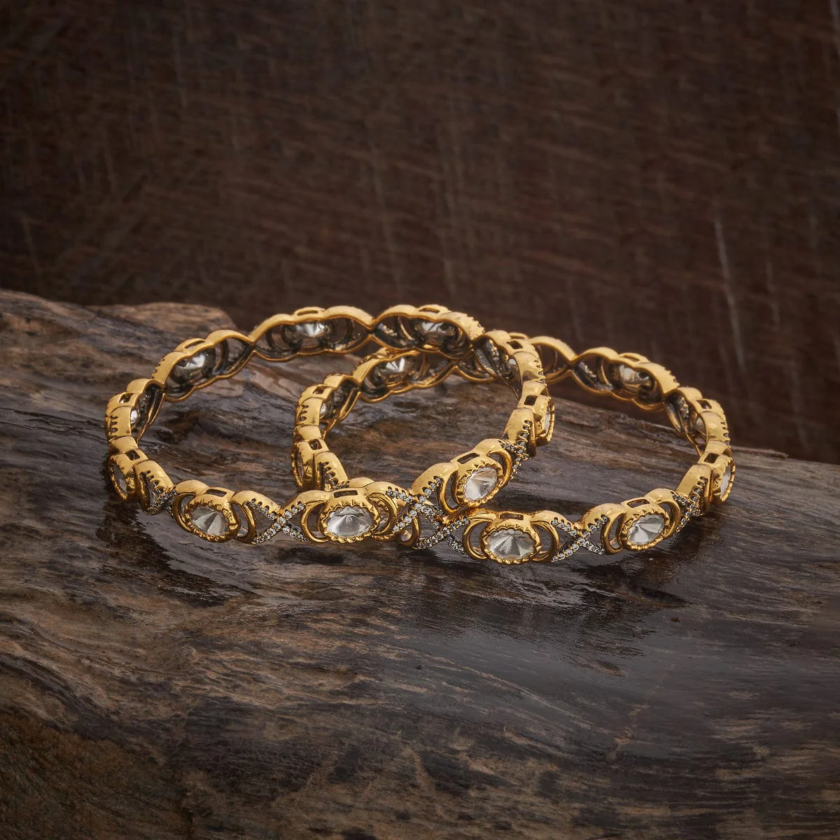 Kundan Bangle 182285 - Image 4