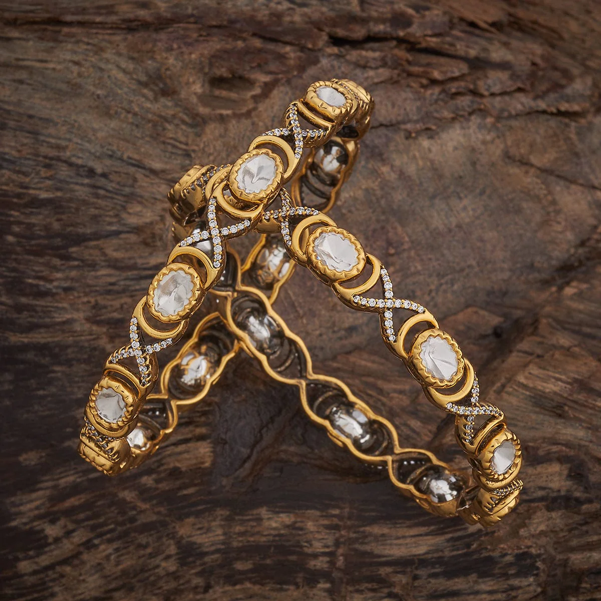 Kundan Bangle 182285 - Image 7