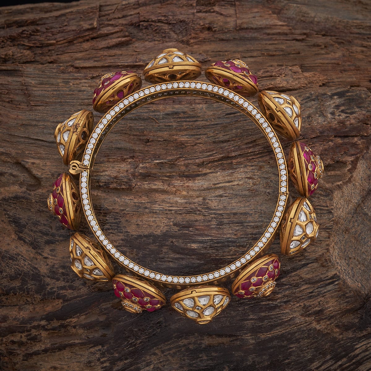 Kundan Bangle 185273 - Image 3