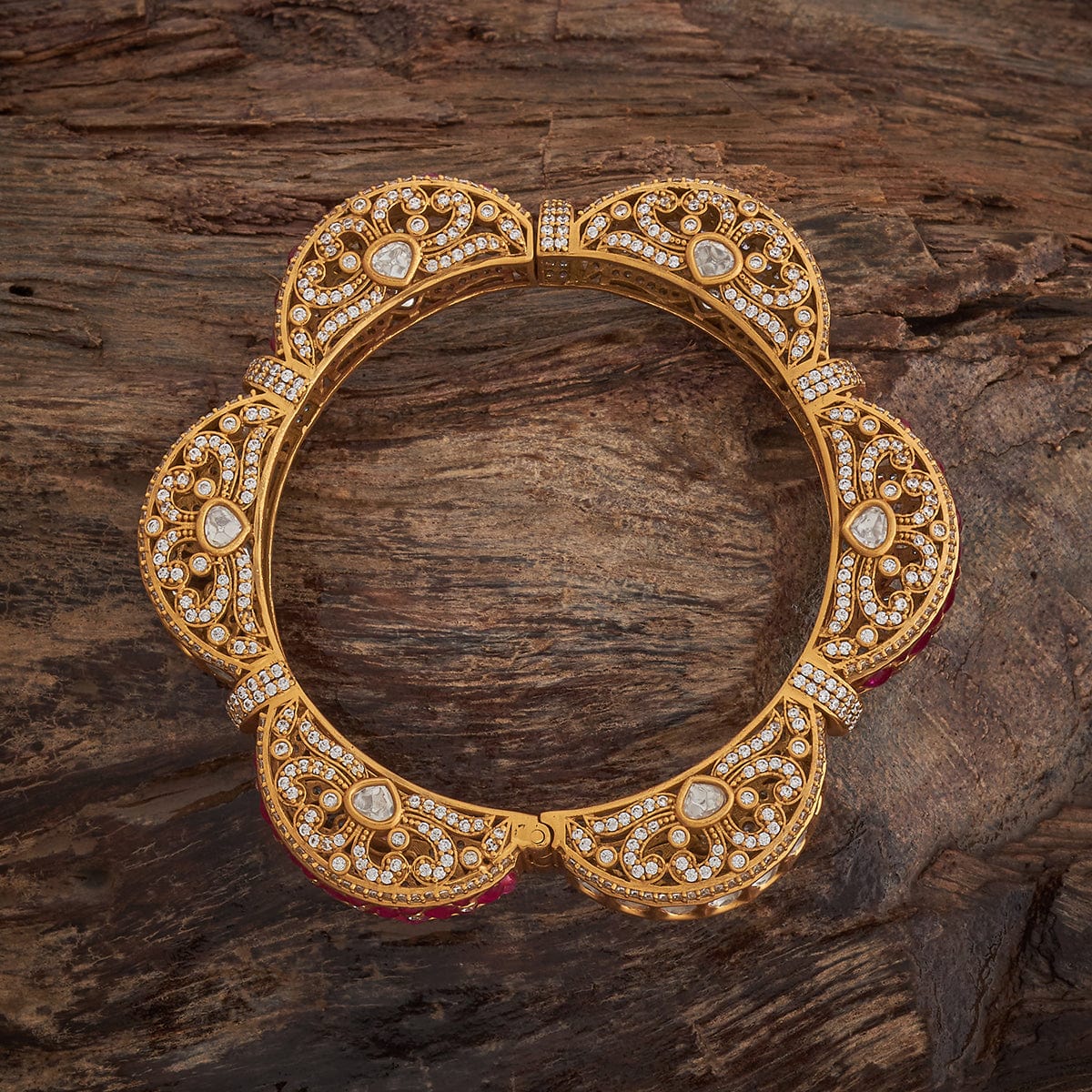 Kundan Bangle 185275 - Image 3