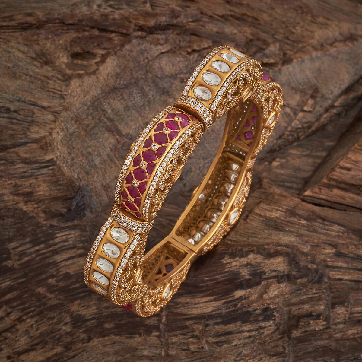 Kundan Bangle 185275 - Image 6