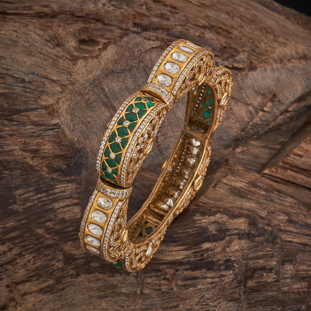 Kundan Bangle 185275 - Image 7