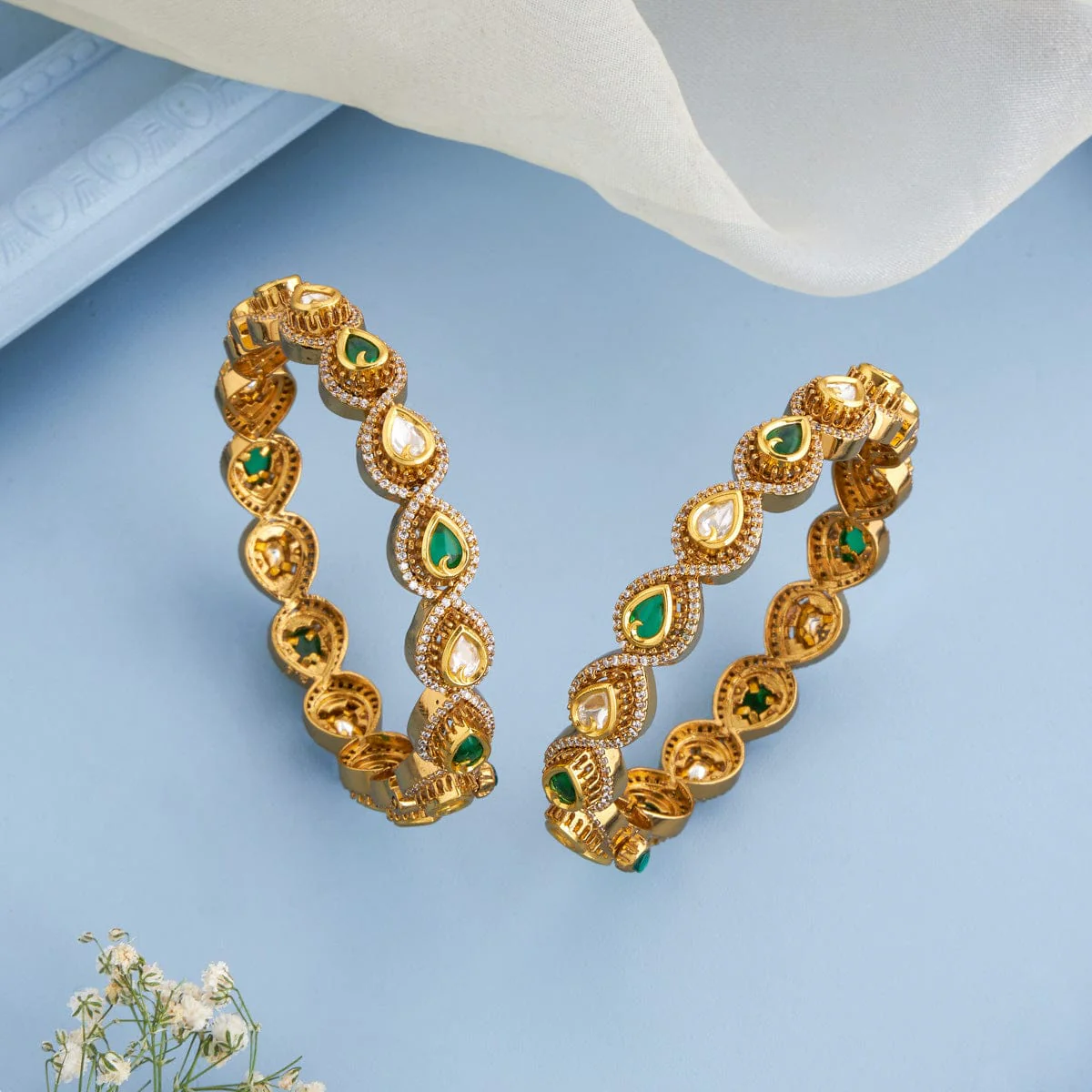 Kundan Bangle 187896 - Image 2