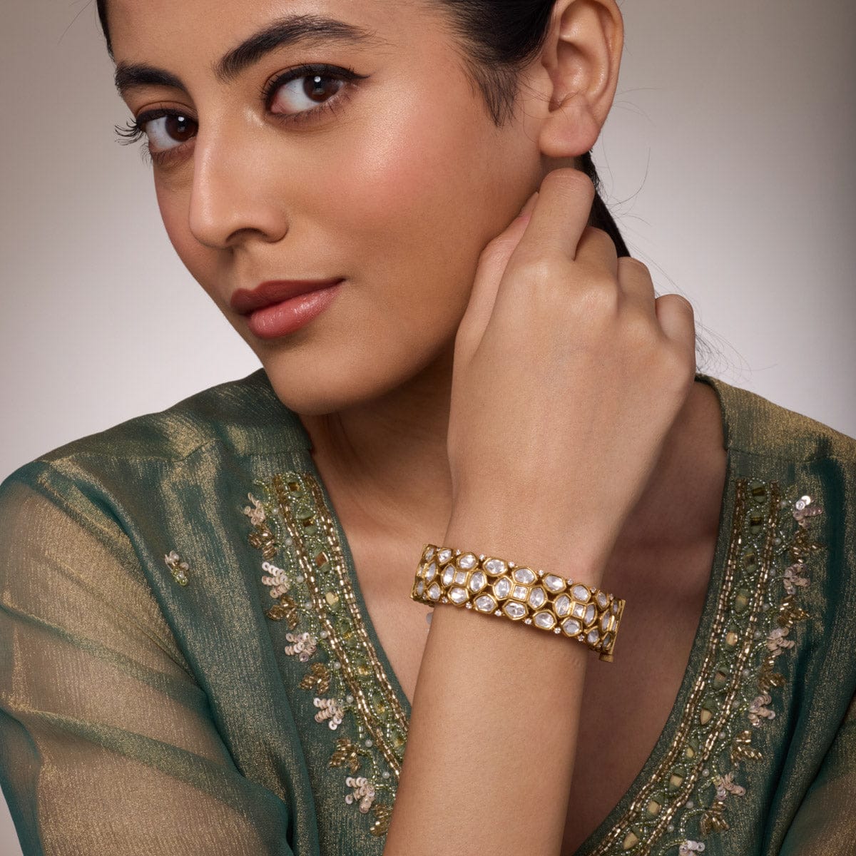Kundan Bangle 188249 - Image 6