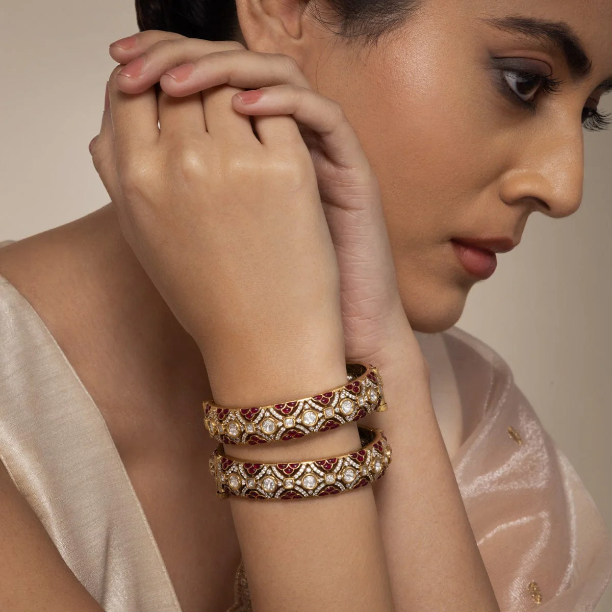 Kundan Bangle 188250 - Image 3